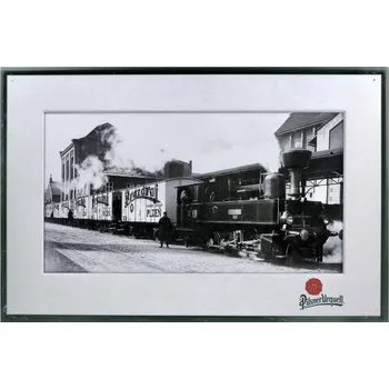 Plechová cedule Plechová cedule Pilsner Urquell vlak v rámečku