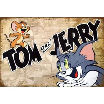 Plechová cedule Plechová cedule Tom a Jerry