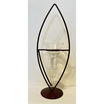 Svícen Kovový svícen bordó