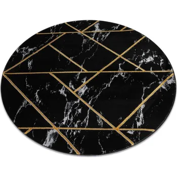 Koberec Koberec EMERALD exkluzívny 2000 kruh - černý / zlatý