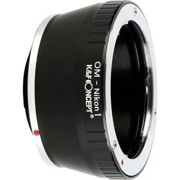 Redukce K&F Concept z objektivu Olympus OM na Nikon 1 (Umožní nasadit objektivy s bajonetem OM na fotoaparáty Nikon 1)