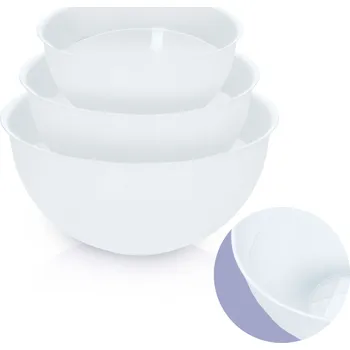 PLASTOVÁ KUCHYŇSKÁ MÍSA KULATÁ SADA MISEK 3 KS PRŮHLEDNÁ MÍSA