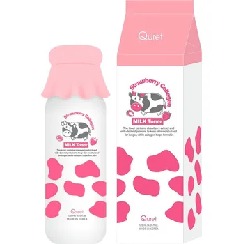 Quret Jahodový kolagenový mléčný toner 120 ml