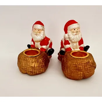 Svícen Vánoční svícen Santa Klaus 1+1