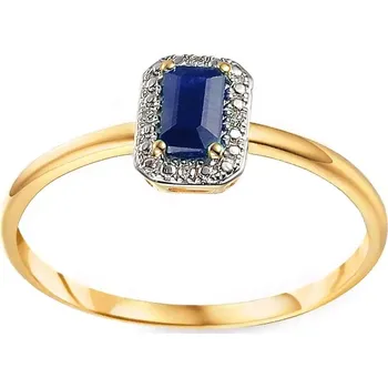 Prsten Safírový prsten 0,34 ct s diamanty Irma IZBR582Z + dárkové balení LUXUS zdarma