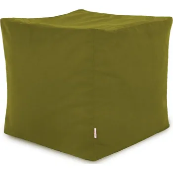 Taburet Taburetka Cubo zelená plyš