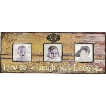 Rám na obraz Dřevěný fotorámeček Live-Laugh-Love