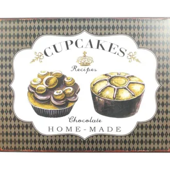 Plechová cedule Plechová retro cedule Cupcakes