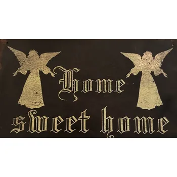 Plechová cedule Plechová retro cedule Home sweet home Andělé