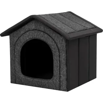 Pelíšek pro psa Bouda pro psa R6 černý ekolen, černý