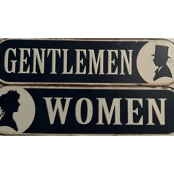 Plechová cedule Plechová retro cedule Gentlemen a Women 1+1