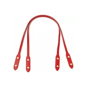 Koženkové ramenní ucho na kabelky a tašky - červená