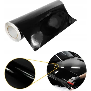 Polep vozidla Fólie na olepování auta motocyklu, černá, lesklá, 75 x 500 cm