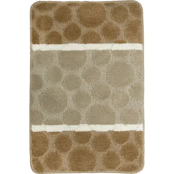 Koberec Koupelnový kobereček SIENA béžový, tečky / pruhy