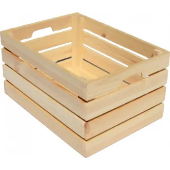 Úložný box Dřevěná bedýnka 44x32x22cm