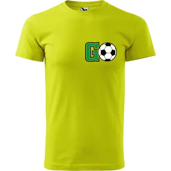 Pánské oblečení DOBRÝ TRIKO Pánské tričko s potiskem Fotbal GO Velikost: 2XL, Barva: Limetková