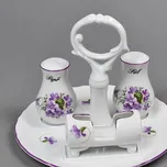 Český porcelán, Dubí Stolní dochucovací souprava Rokoko fialky