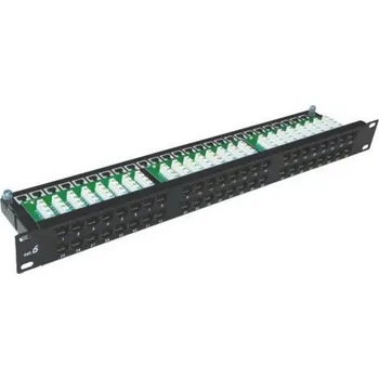 Patch panel XtendLan Patch panel 19", 48 portů, Cat6, LSA