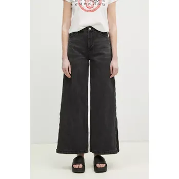 Dámské džíny Džíny adidas Originals DENIM ZIP PANT dámské, černá barva, JX9211, 25, 99J