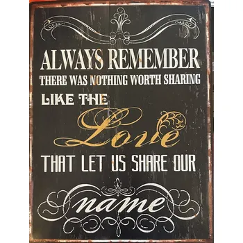 Plechová cedule Plechová retro cedule Like the Love