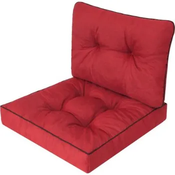 Taburet Polštář na ratanovou židli R3 EMMA TECH červený ekolen