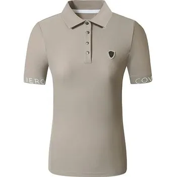 Polo triko Covalliero Polo S/S 2025 dámské, béžová velikost XS