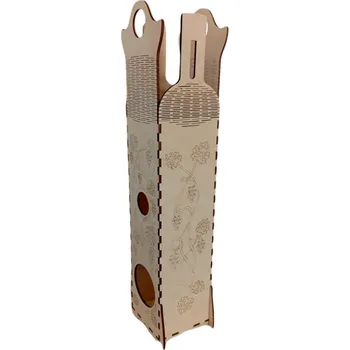 Dřevěná krabička na víno „Kruhy“