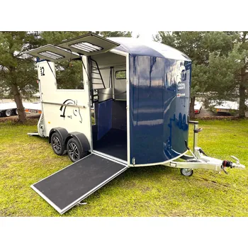 Přívěs pro přepravu koně a skotu Přívěs pro velké koně CHEVAL LIBERTE MAXI 2®, MODRÝ