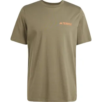 Pánské Tričko s krátkým rukávem ADIDAS TX MOUNTAIN TEE JI9408 – Olivová XL