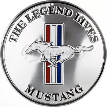 Plechová cedule Plechová cedule The Legend Lives Mustang