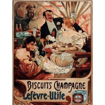 Plechová cedule Plechová cedule Biscuits Champagne Lefèvre - Ulite