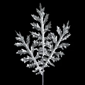 umělá květina Umělá vánoční větvička 191 stříbrná (12 ks)