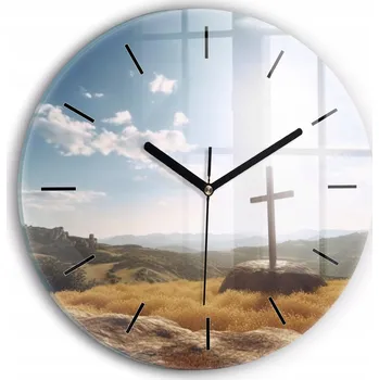 Hodiny Nástěnné hodiny SacroArte modré 30 cm