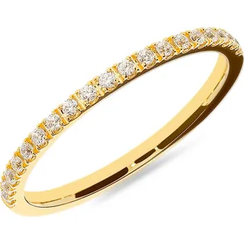 Prsten Dámský snubní prsten s moissanitem 1,4mm IZKR002-F-MS + dárkové balení LUXUS zdarma