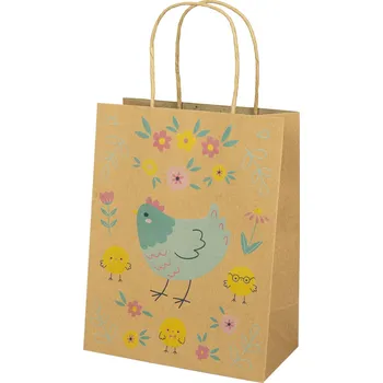 Party dekorace Dárková taška malá - Slepička s kuřátky (17,8 × 9,8 × 22,9 cm) - Albi