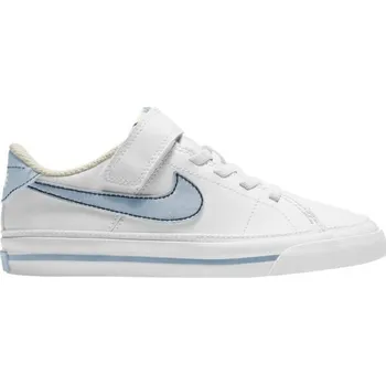 Dívčí tenisky Dětské boty Nike COURT LEGACY 13C Bílá, Světle modrá, Béžová, Černá