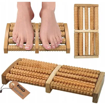 Masážní přístroj MASÁŽNÍ PŘÍSTROJ NA NOHY TRADIČNÍ DŘEVĚNÝ VÁLEČEK 2 X 5 KUGO HOME