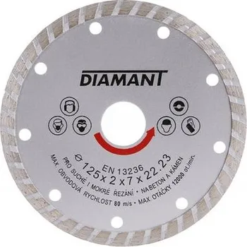 Příslušenství k brusce Kotouč diamantový Diamant Turbo – 46-125 mm