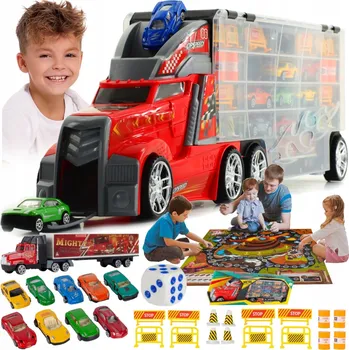 autíčko OBROVSKÝ TIR 63 cm Autopřepravník Autíčka s vystřelovačem AUTO Stator