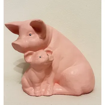 Pokladnička Pokladnička prasátko Maminka se selátkem růžové