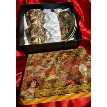 Sada nádobí Porcelánová sada šálků Alfons Mucha September