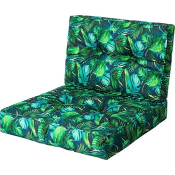 Polštář Polštář na ratanovou židli KAJA R3 modré listí