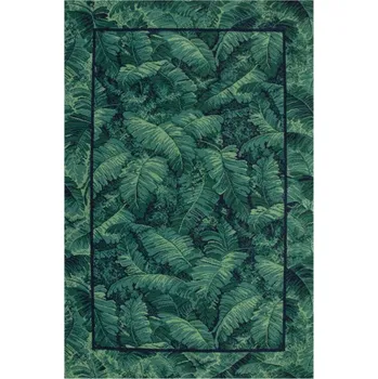 Koberec Koberec Tempo-B Tion Teal zelený/granátový, listí