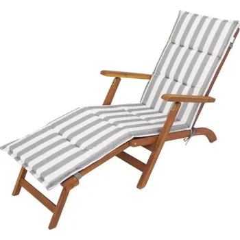 Polštář Polštář na lehátko ALICJA popel/bílé pásy ekolen