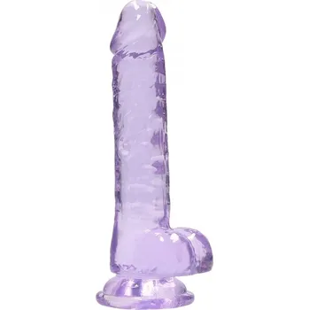 Dildo Shots REALROCK Realistic Dildo with Balls Purple 17 cm