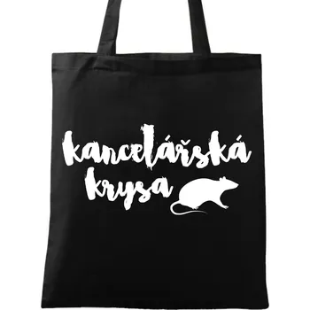 Bavlněná taška Kancelářská krysa (Barva: Černá)