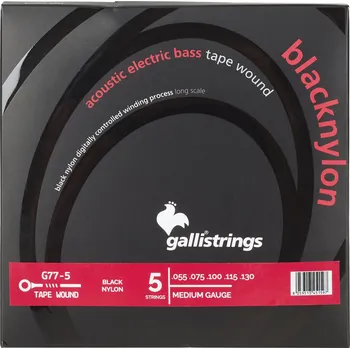 Struna pro kytaru a smyčcový nástroj Galli BASS BLACK NYLON 5-Strings G77-5 + prodloužená záruka 3 roky