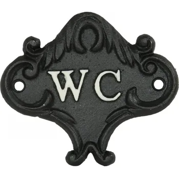 Domovní cedule Litinová cedulka WC romantic