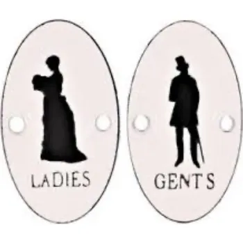 Plechová cedule Kovová cedulka na dveře Gents and Ladies sada