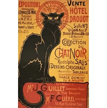 Dekorativní magnet Magnet na ledničku Le Chat Vente hotel - kočka